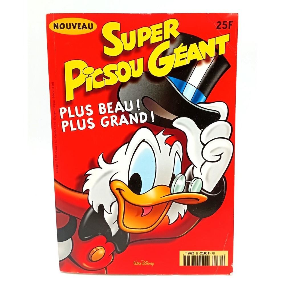 Super Picsou Géant Disney T2622 1989 French Comic Magazine Picsou Vintage